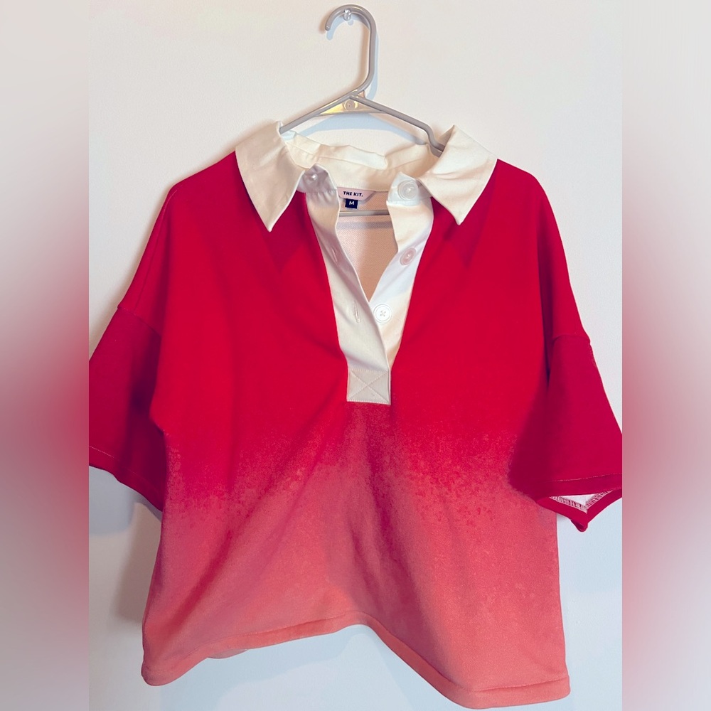 THE KIT. Rugby Shirt in Powdered Blush Size M